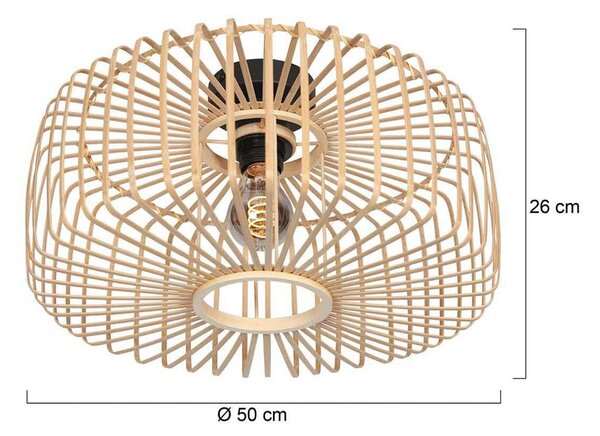 Steinhauer Plafoniera soffitto Bloeba, dimmerabile, Legno chiaro, Soggiorno / Sala da pranzo, Legno, Scandinavo, Plafoniera