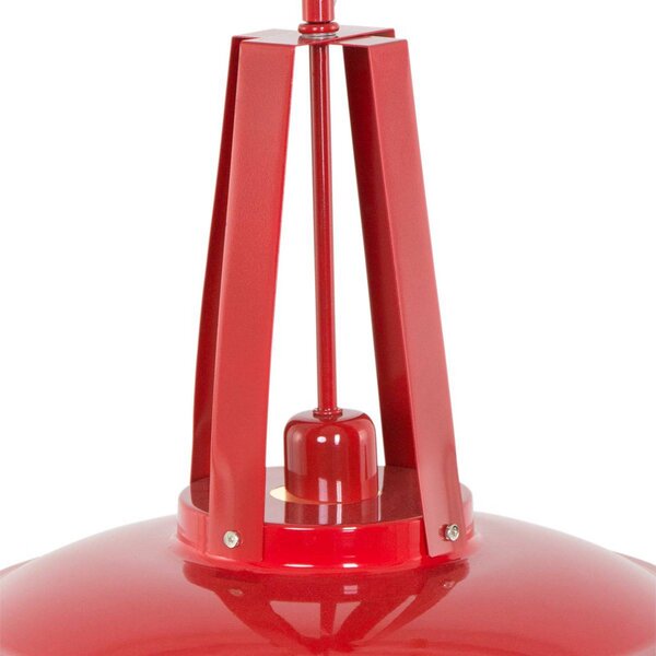 Steinhauer Lampada a sospensione Eden, dimmerabile, Rosso, Cucina, Metallo, Vintage, Lampada a sospensione