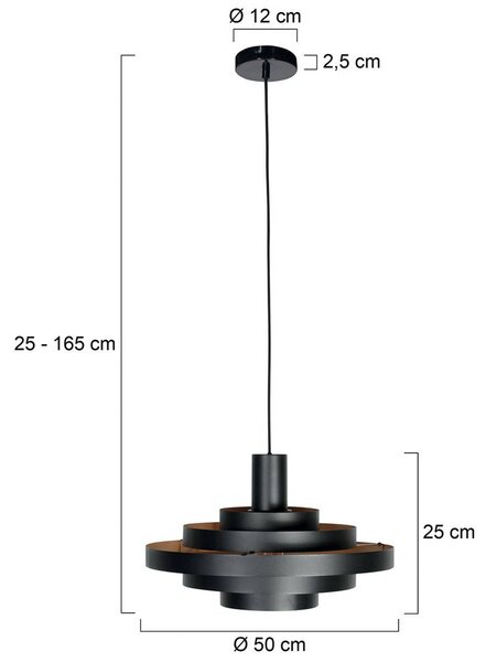 Steinhauer Lampada a sospensione Halo Cirque, dimmerabile, Nero, Soggiorno / Sala da pranzo, Metallo, Moderno, Lampada a sospensione