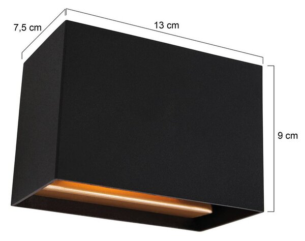 Steinhauer Applique da parete a LED Muro, dimmerabile, Nero, Soggiorno / Sala da pranzo, Metallo, Moderno, Applique a LED