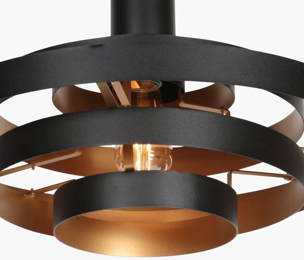 Steinhauer Lampada a sospensione Halo Cirque, dimmerabile, Nero, Soggiorno / Sala da pranzo, Metallo, Moderno, Lampada a sospensione