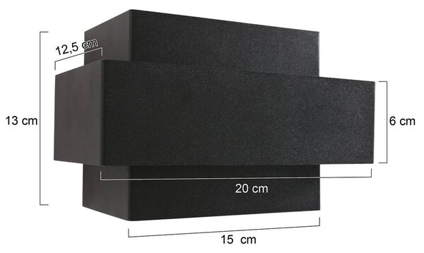 Steinhauer Applique da parete a LED Muro, dimmerabile, Nero, Soggiorno / Sala da pranzo, Metallo, Moderno, Applique a LED