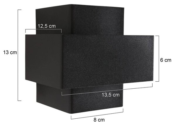 Steinhauer Applique da parete a LED Muro, dimmerabile, Nero, Soggiorno / Sala da pranzo, Metallo, Moderno, Applique a LED