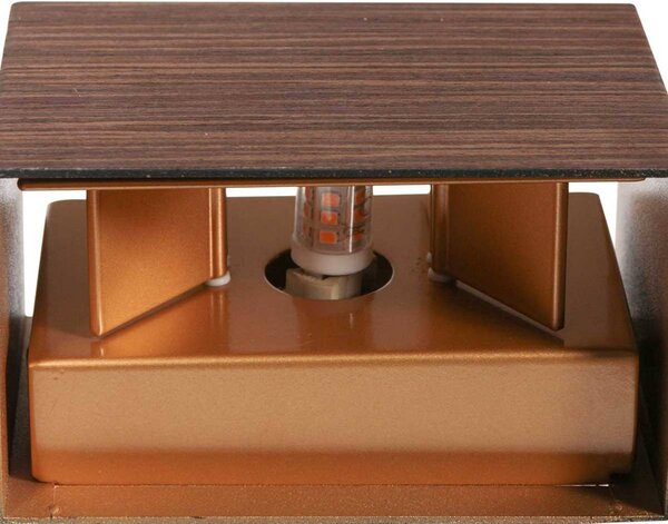 Steinhauer Applique da parete a LED Muro, dimmerabile, Legno scuro, Soggiorno / Sala da pranzo, Metallo, Moderno, Applique a LED