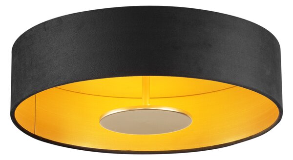 Plafoniera moderna in velluto nero con LED dimmerabile a 3 livelli - Bredow