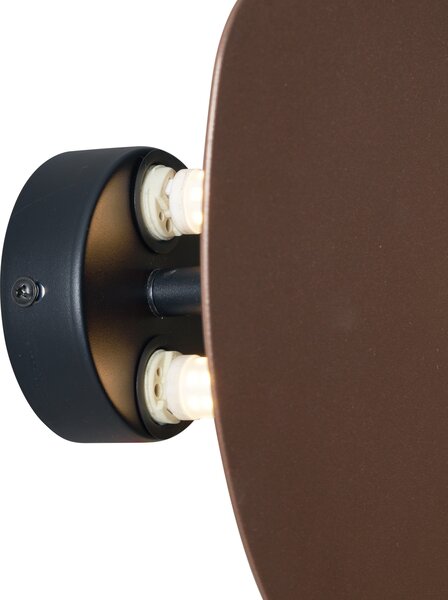 Lampada da parete di design bronzo organico 20 cm 2 luci - Pulley