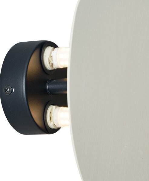 Lampada da parete di design beige organica 20 cm 2 luci - Pulley