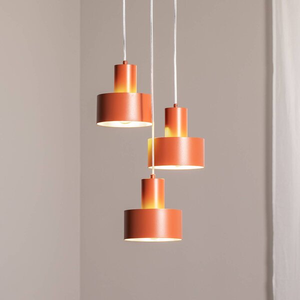 Lampada a sospensione Rif 3 SIGMA, dimmerabile, Rosso, Soggiorno / Sala da pranzo, Metallo, Moderno, Lampada a sospensione
