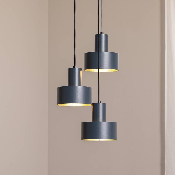 Lampada a sospensione Rif 3 SIGMA, dimmerabile, Nero, Soggiorno / Sala da pranzo, Metallo, Moderno, Lampada a sospensione