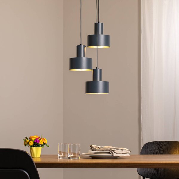 Lampada a sospensione Rif 3 SIGMA, dimmerabile, Nero, Soggiorno / Sala da pranzo, Metallo, Moderno, Lampada a sospensione