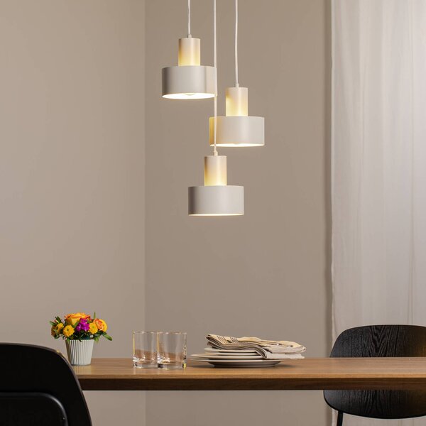 Lampada a sospensione Rif 3 SIGMA, dimmerabile, Crema / Ambra, Soggiorno / Sala da pranzo, Metallo, Moderno, Lampada a sospensione