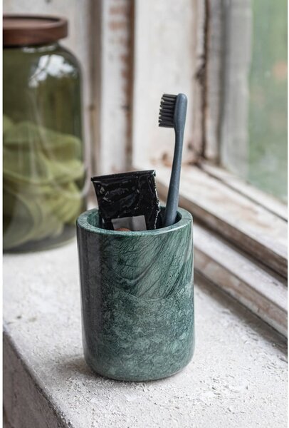 Portaspazzolini in marmo in verde scuro Marble - Mette Ditmer Denmark