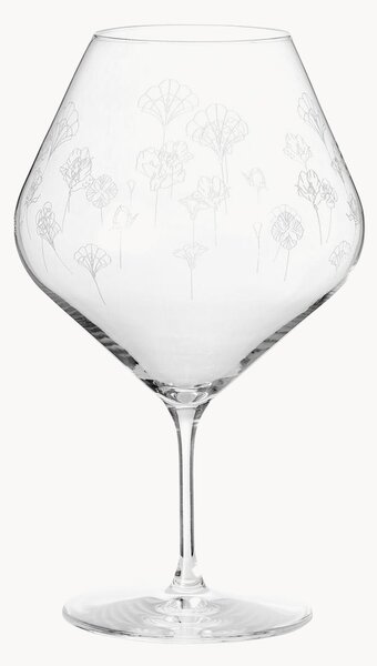 Set di 2 bicchieri da vino rosso Flower