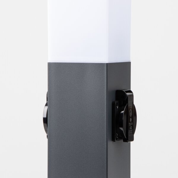 Brilagi - Lampada da esterno con 2 prese SCHUKO NOVA 1xE27/15W/230V 40 cm IP44 antracite