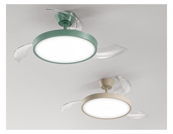 MYRA VENTILATORE D106 CM CON PALE A SCOMPARSA LED 30W CCT 3000-4000-5000K 2 COLORI TELECOMANDO INCLUSO