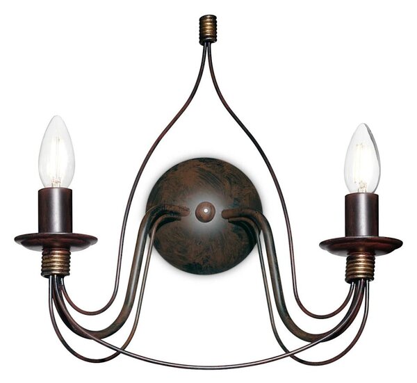 Ideal Lux - Applique da parete CORTE 2xE14/40W/230V, finitura rame