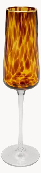 Set di 4 flute da champagne fatti a mano Caramel