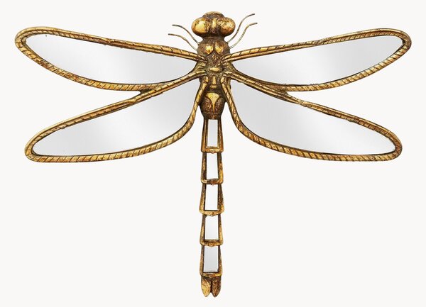 Decorazione da parete a specchio Dragonfly, larg. 35 cm