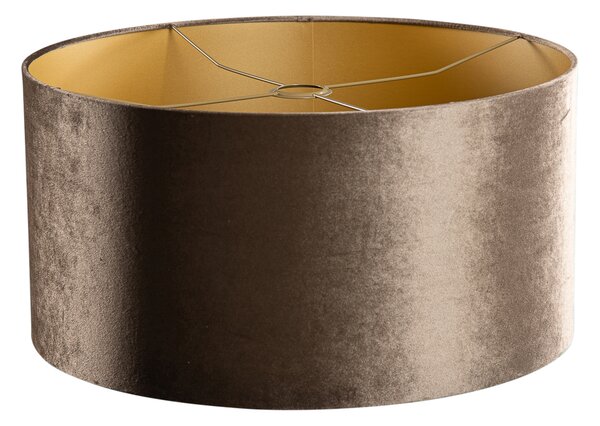 Paralume in velluto marrone con interno oro 50/50/25