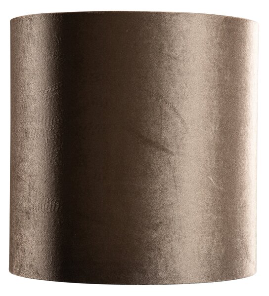 Paralume in velluto marrone con interno oro 40/40/40
