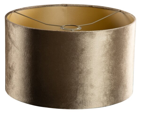 Paralume in velluto bronzo con interno oro 35/35/20