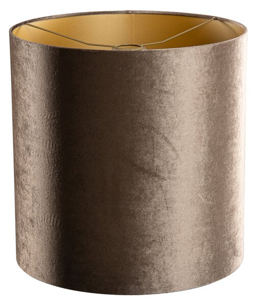 Paralume in velluto marrone con interno oro 40/40/40
