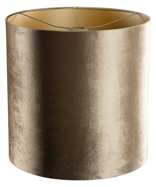 Paralume in velluto bronzo con interno oro 40/40/40