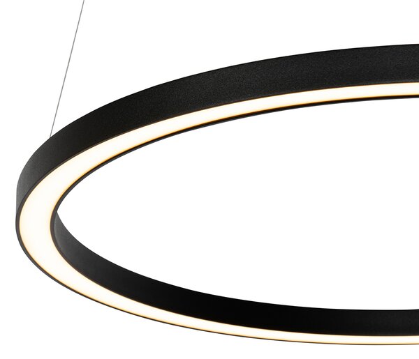 Lampada a sospensione nera 60 cm con LED dimmerabile in 3 fasi - Girello