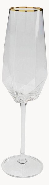 Set di 4 flute da champagne fatti a mano Diamond