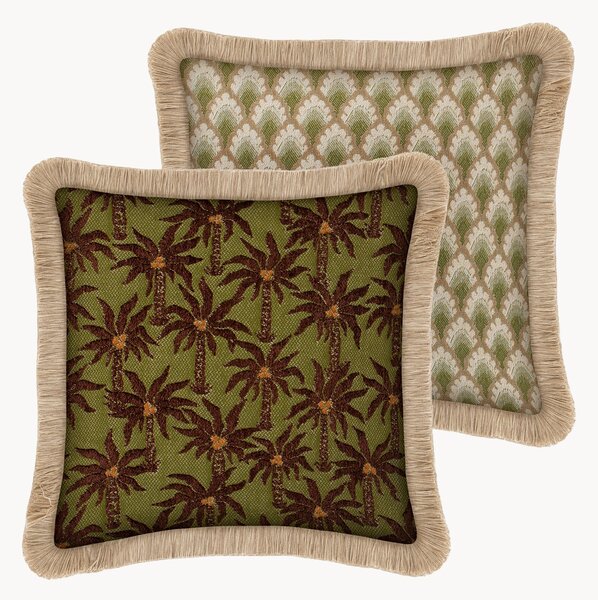Cuscino reversibile da esterno fatto a mano Laura & Jessica