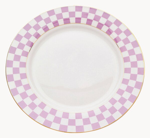 Set di 6 piatti da colazione fatti a mano Harlequin
