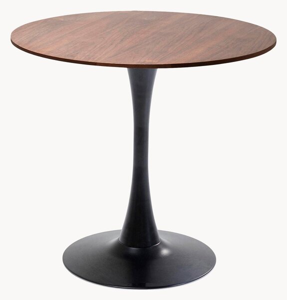Tavolo rotondo con piano effetto legno Schickeria, Ø 80 cm