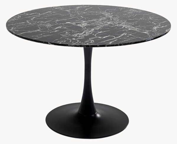 Tavolo rotondo con piano effetto marmo Veneto, Ø 110 cm