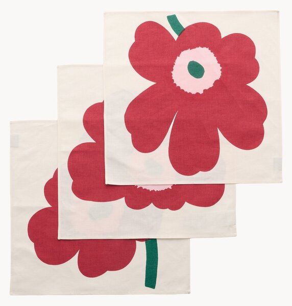 Set di 3 tovaglioli Unikko