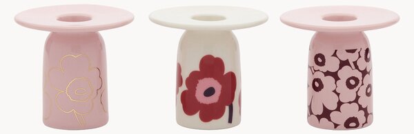Set di 3 portacandele Unikko