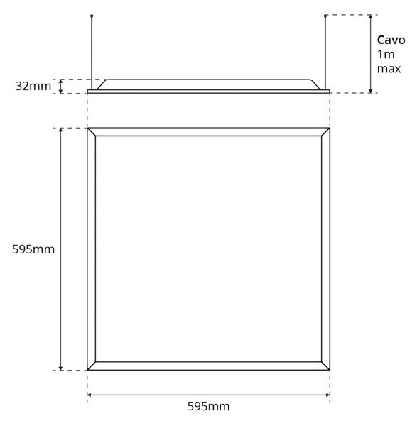 Pannello LED a Sospensione 60x60 42W CCT UGR19 PHILIPS CertaDrive CRI92 Colore Bianco Variabile CCT