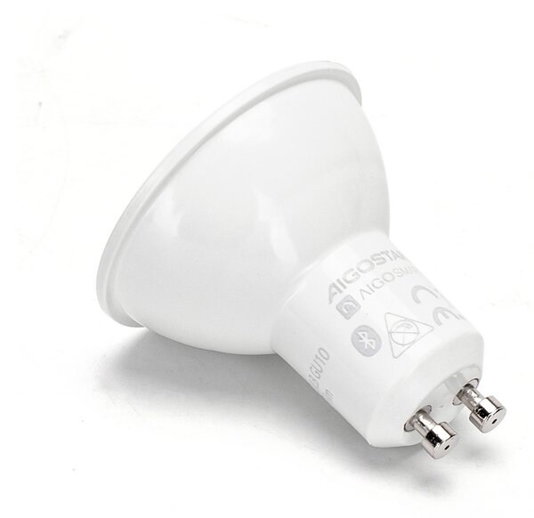 Faretto Led Smart GU10 6.5W Bluetooth Mesh RGB CCT luce regolabile e dimmerabile Aigostar