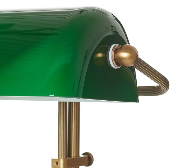 Berliner Messinglampen Lampada da scrivania TULSI, Verde, Soggiorno / Sala da pranzo, Vetro, Antico, Lampada da tavolo