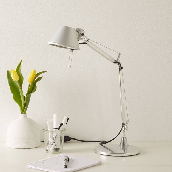 Artemide Lampada da scrivania Tolomeo Micro, Alluminio / Grigio / Zincato, Studio / Ufficio, Alluminio, Design, Lampada da tavolo