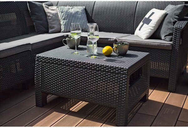 Tavolo da giardino in rattan 57x77 cm Corfu - Keter