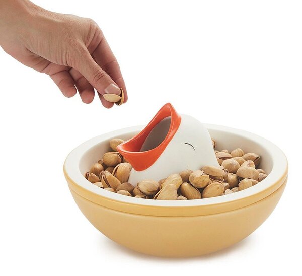 Ciotolina da portata gialla/bianca in ceramica 250 ml Hungry Bird – Balvi