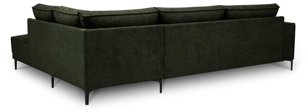 Divano angolare verde (con penisola a destra/a L) con rivestimento in ciniglia Copenhagen – Scandic