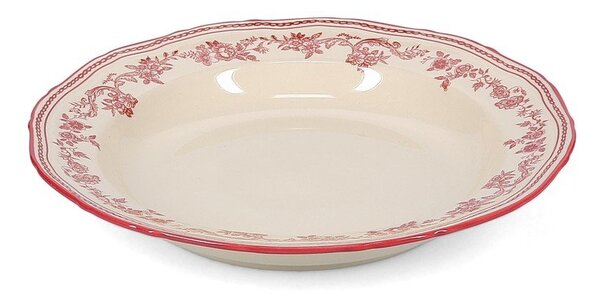 Piatto fondo burgundy/avorio in porcellana ø 23 cm Cyril – S|P Collection