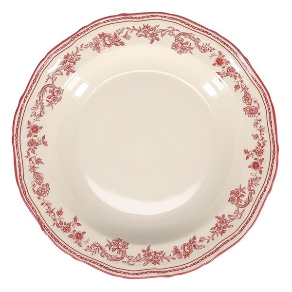 Piatto fondo burgundy/avorio in porcellana ø 23 cm Cyril – S|P Collection
