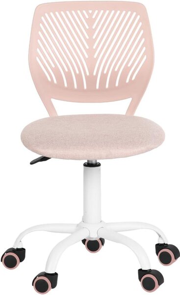 Sedia da ufficio, regolabile, rosa, dimensioni 38 cm x 39 cm x 75-85 cm, in plastica, adatta per l'ufficio