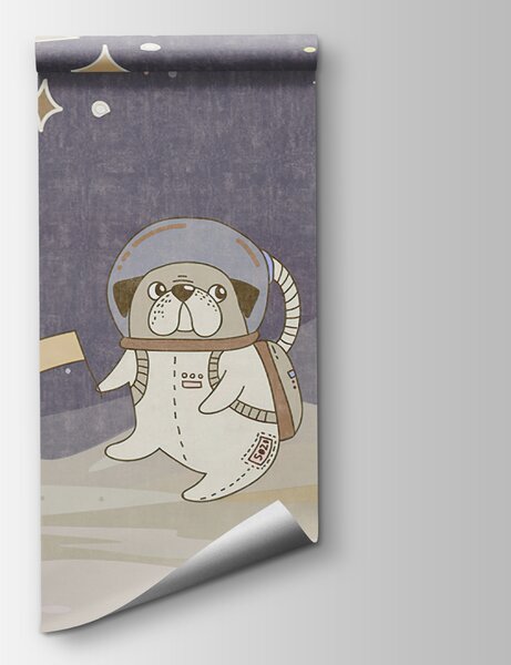 Carta da parati Scena spaziale in stile cartone animato con pianeti e stelle, Carta da parati per Bambini, Carta da parati popolare, u62416v1 - Tapeko.it