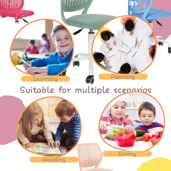 Sedia da gioco per bambini, design moderno ed ergonomico, regolabile in altezza, colore blu, ideale per la cameretta