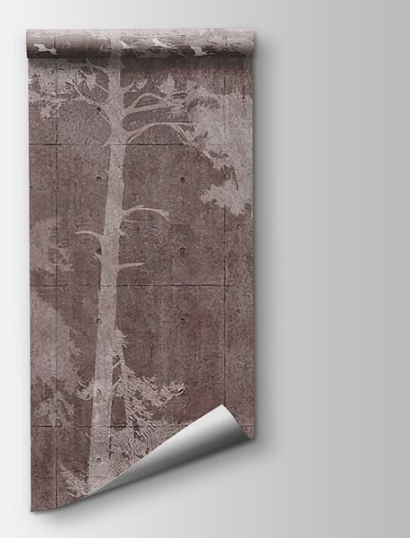 Carta da parati Gruppo di alberi con uccelli in volo, Carta da parati Foresta, Carta da parati popolare, u62714v3 - Tapeko.it