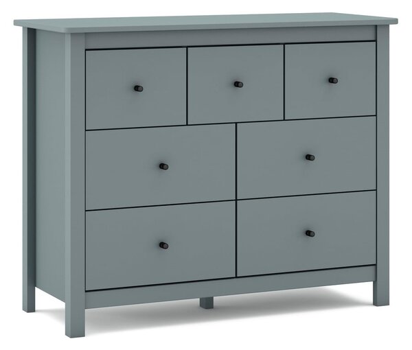 Cassettiera verde polveroso in pino massiccio 110x80x40 cm Misti – Marckeric
