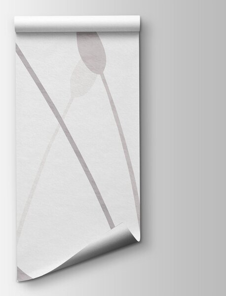 Carta da parati Design astratto e sereno ispirato alla natura, Carta da parati Foglie, Carta da parati popolare, t01054v4 - Tapeko.it